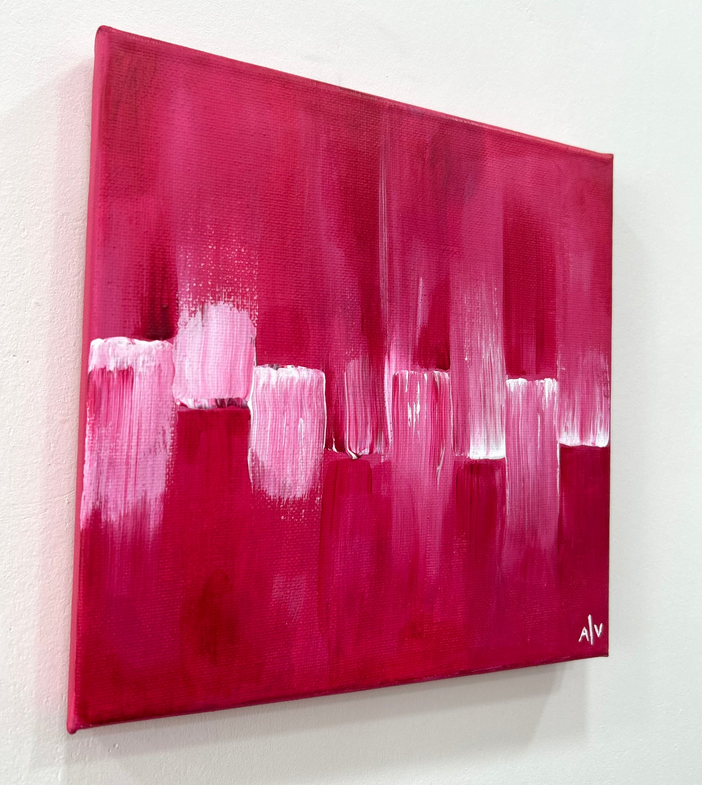 Pink acrylic abstract - “Will”