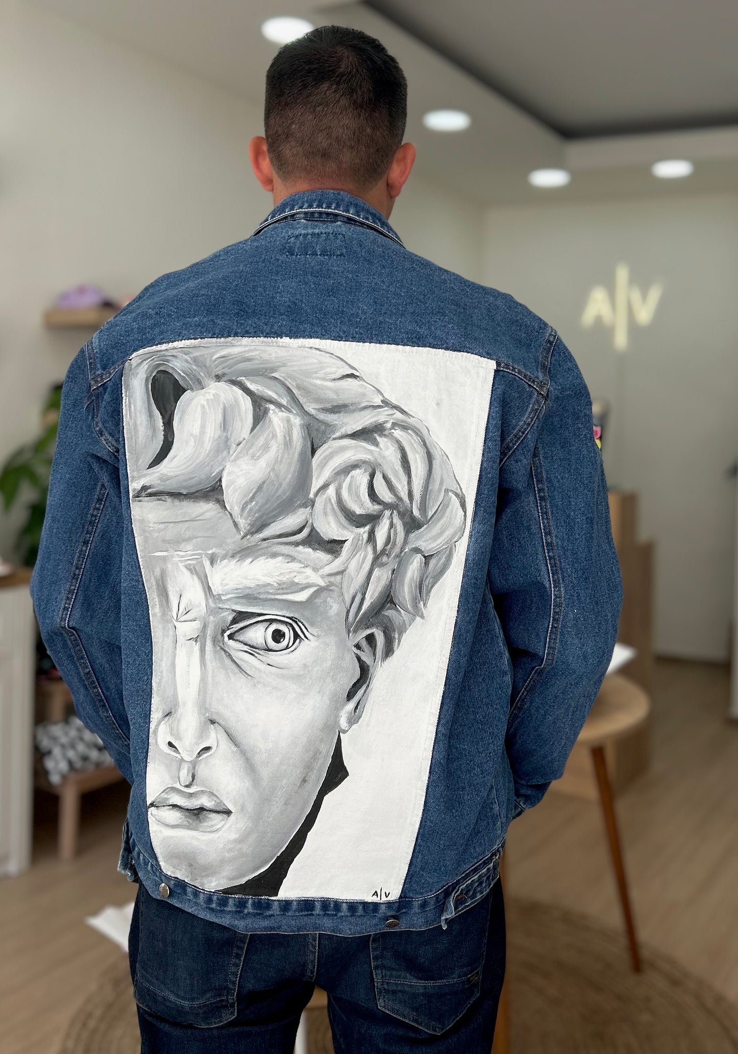 Handpainted unisex jacket - “DAVID”
