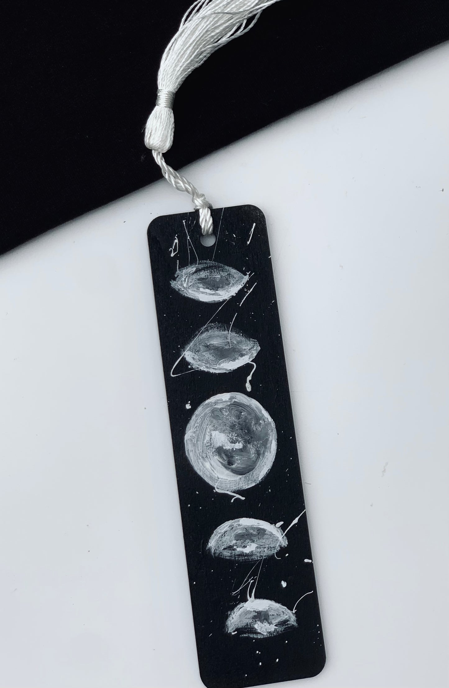 Wooden bookmark - moon