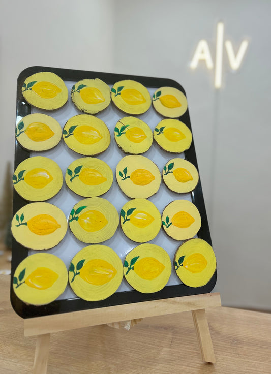 Wooden magnets - lemon