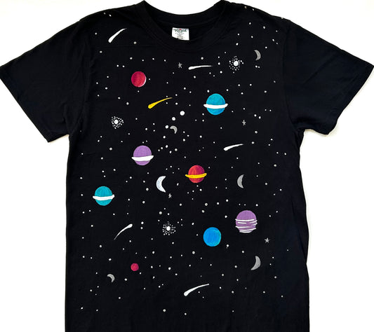 BLACK UNISEX T-SHIRT - UNIVERSE