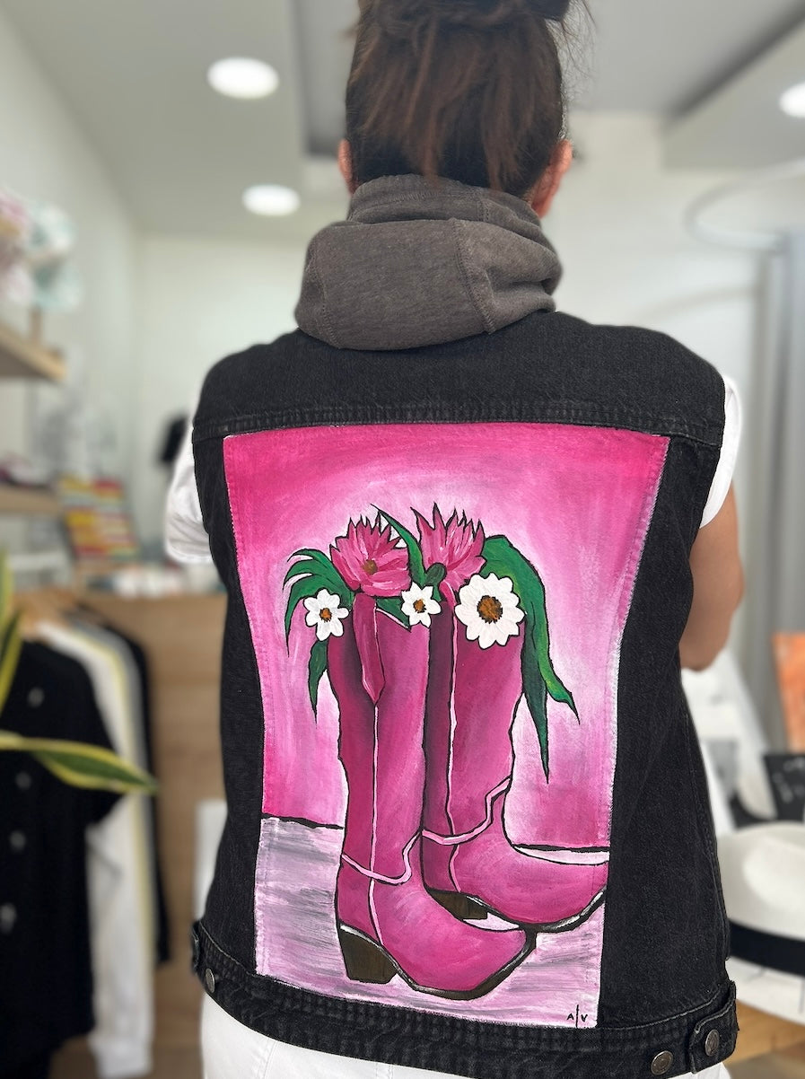 Handpainted jacket - “Boots”