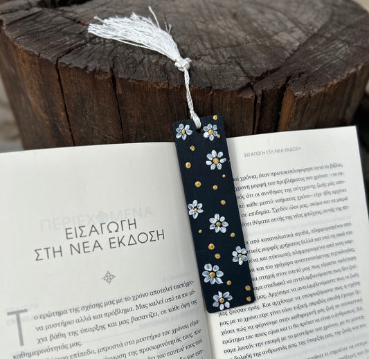 Wooden bookmark - floral