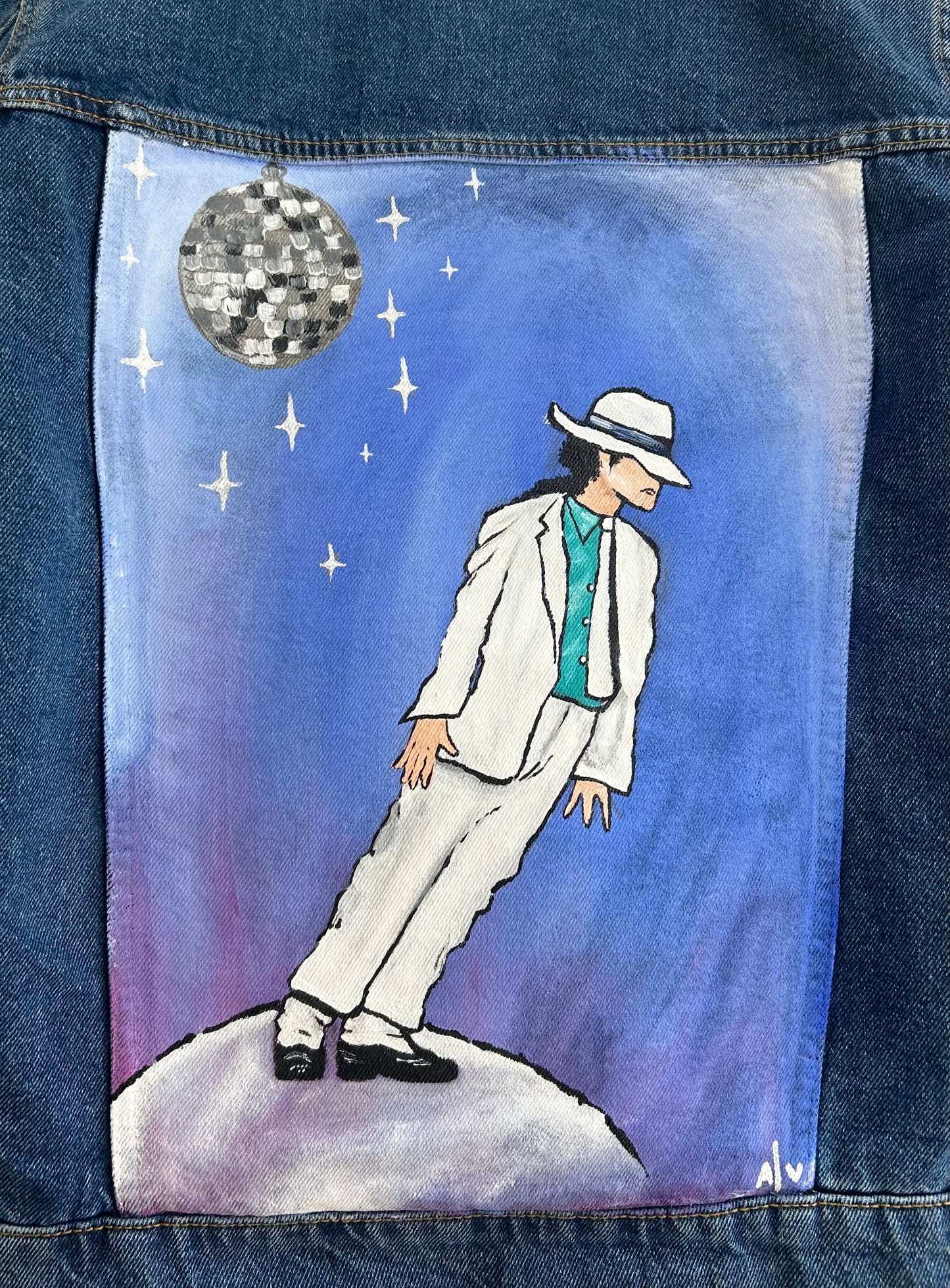 Handpainted jean jacket - “Michael Jackson”