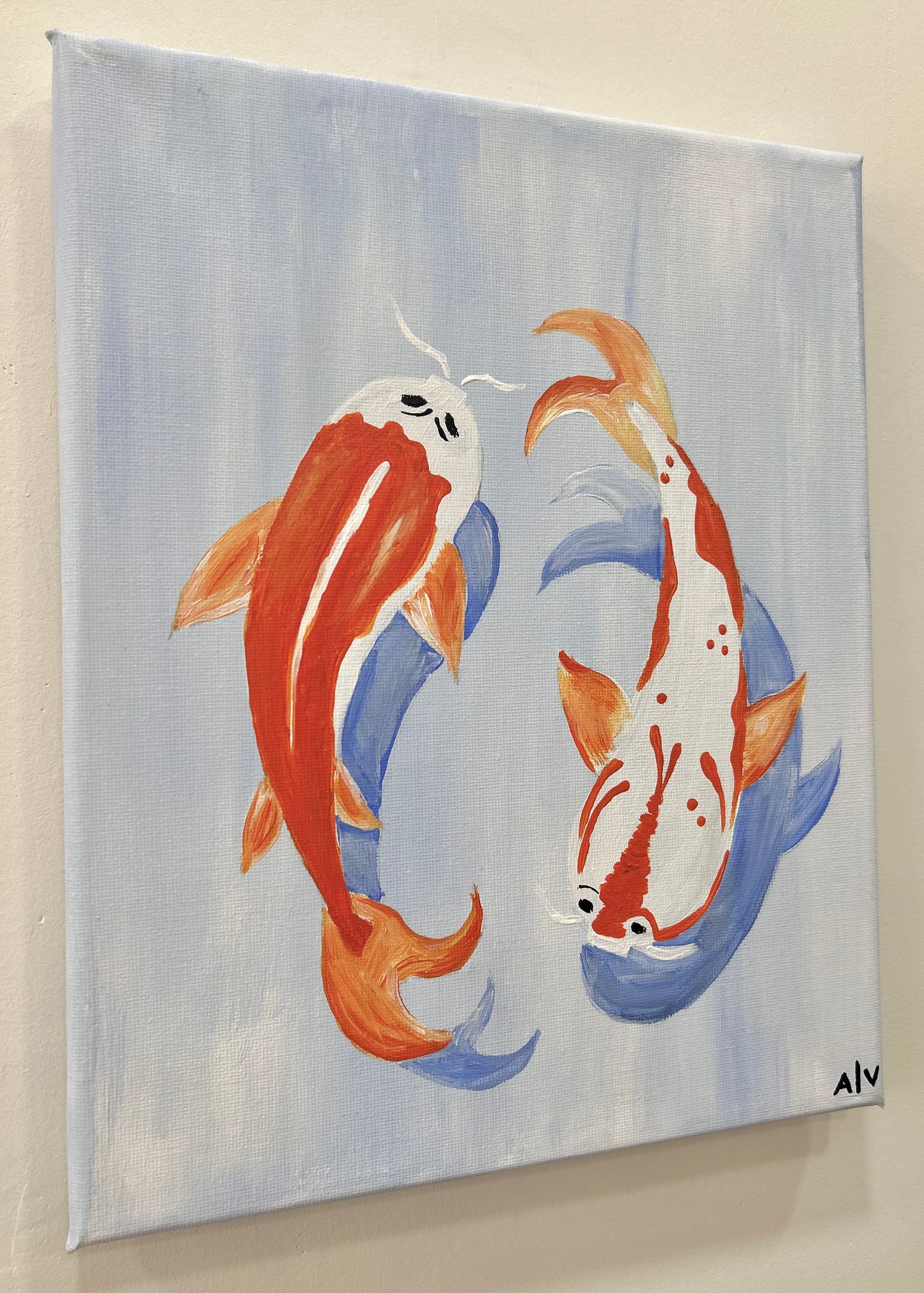 Acrylic painting - “Koi fishes”