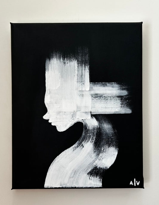 Acrylic painting - “Mystery black”