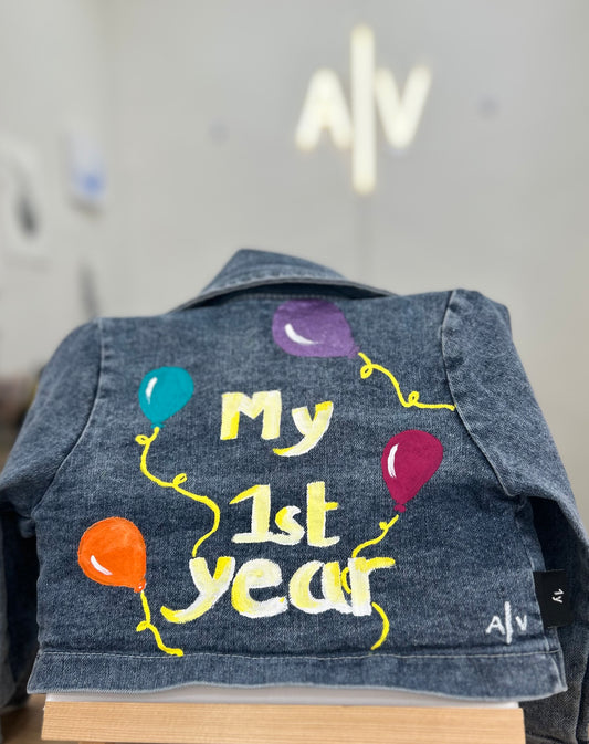 Handpainted baby jacket