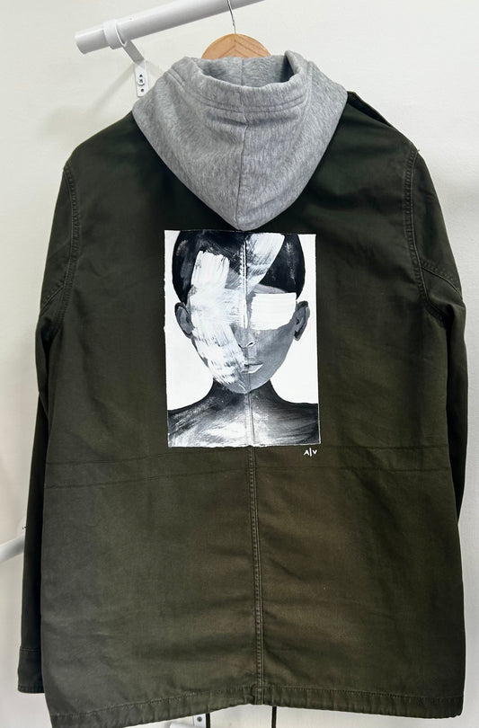 Handpainted unisex jacket - face