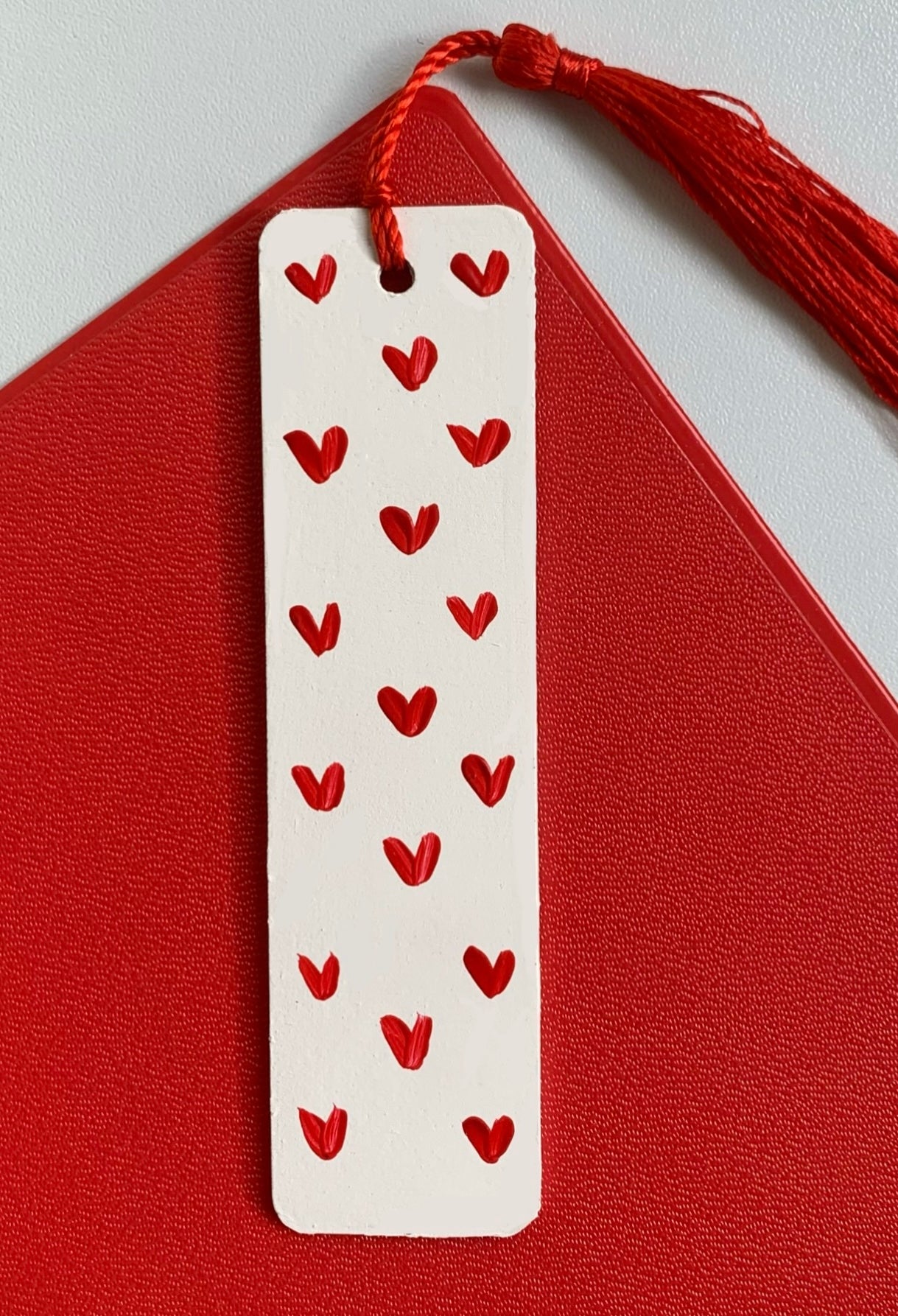 Wooden bookmark - hearts