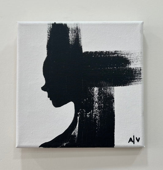 Acrylic painting - “Mystery white”