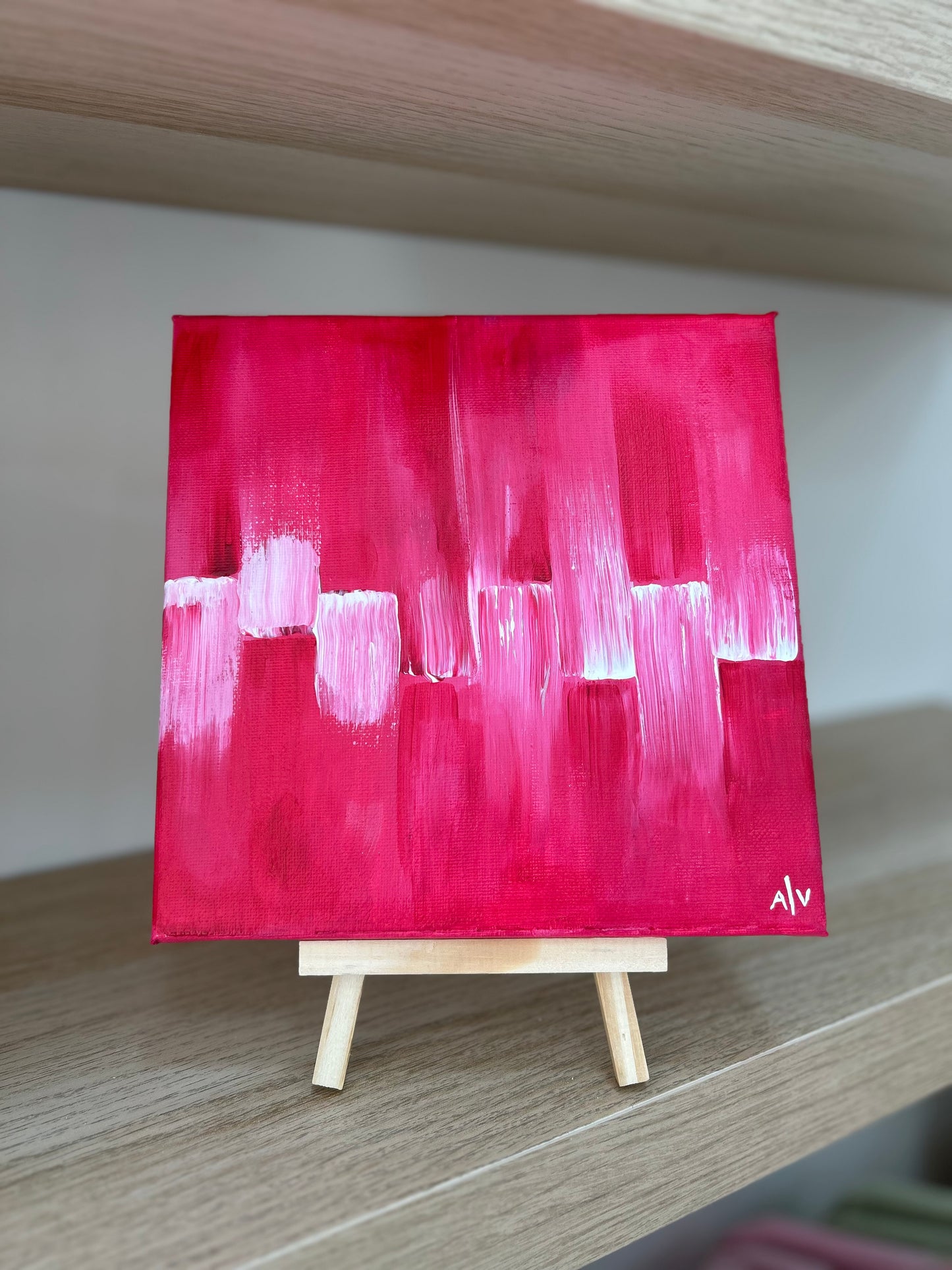 Pink acrylic abstract - “Will”