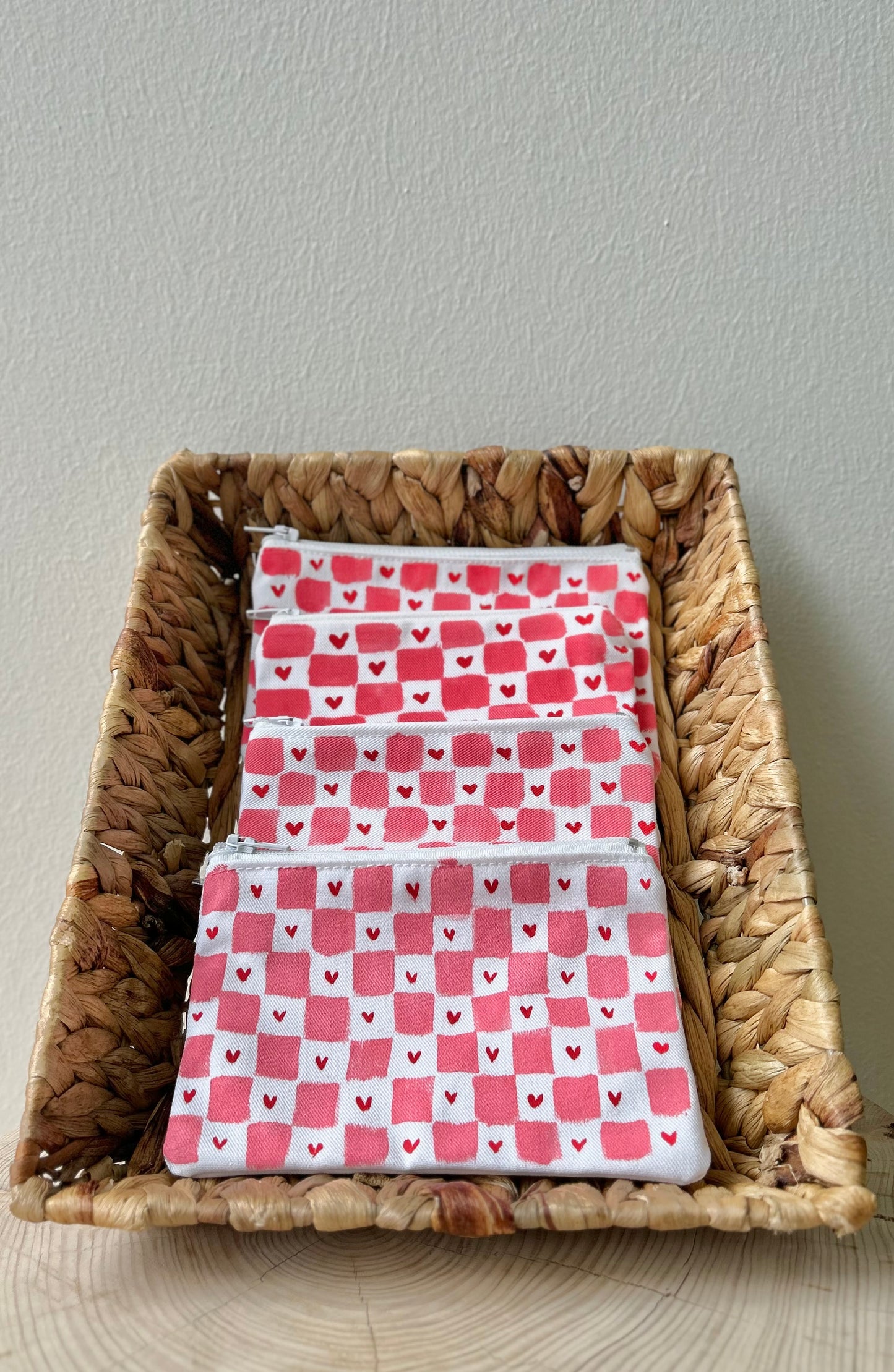 Handmade pouch - hearts
