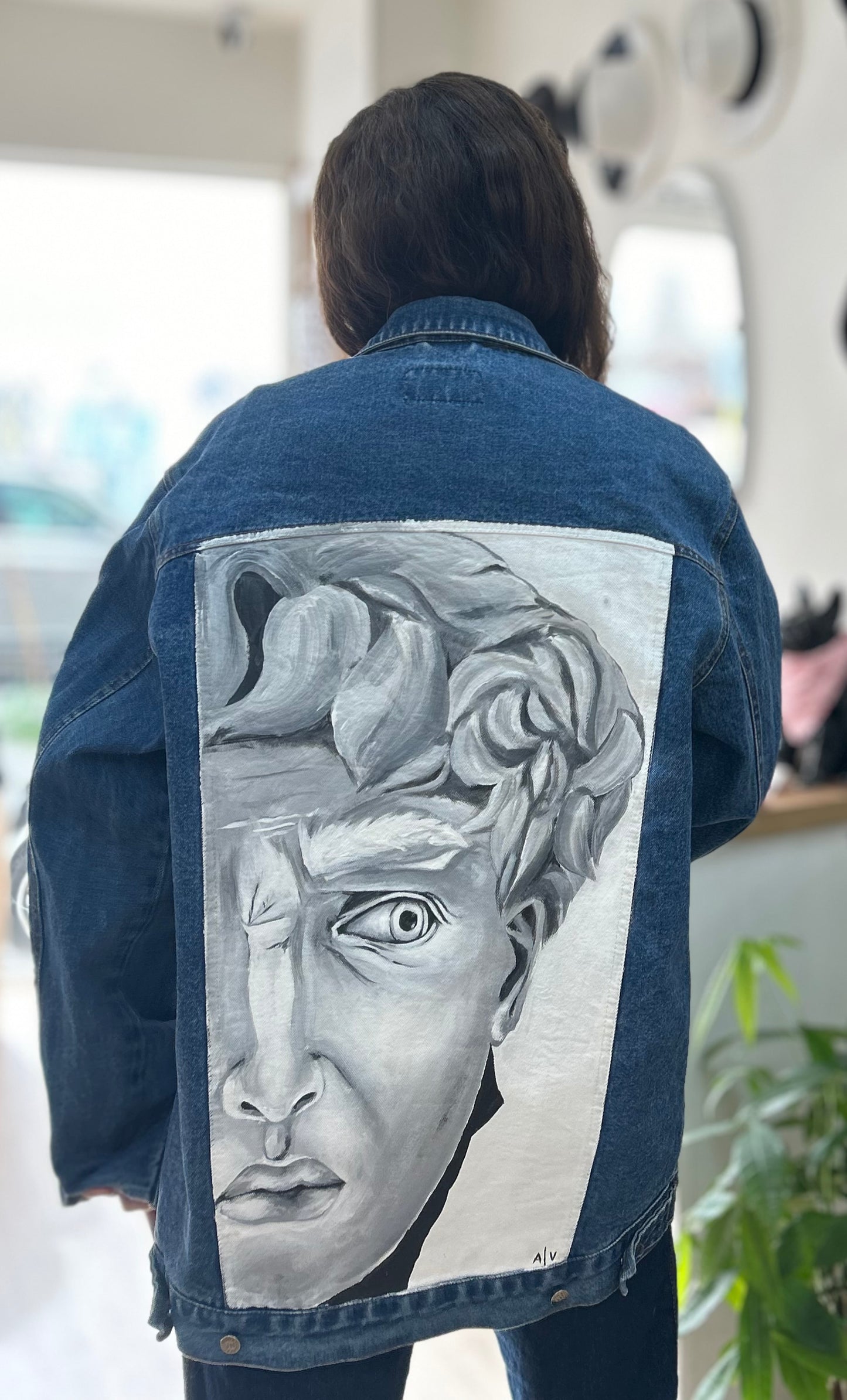 Handpainted unisex jacket - “DAVID”