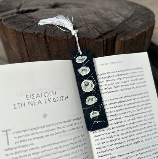 Wooden bookmark - moon