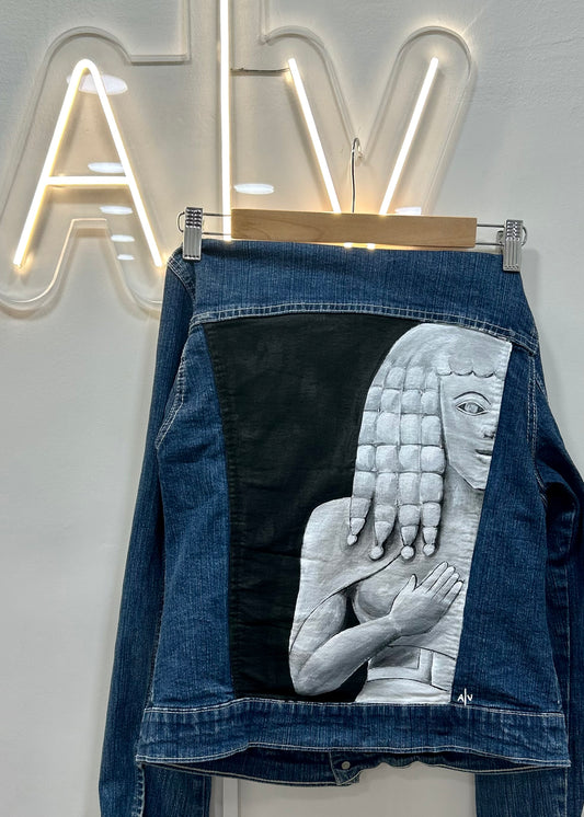 Handpainted jacket - “Lady of auxerre”