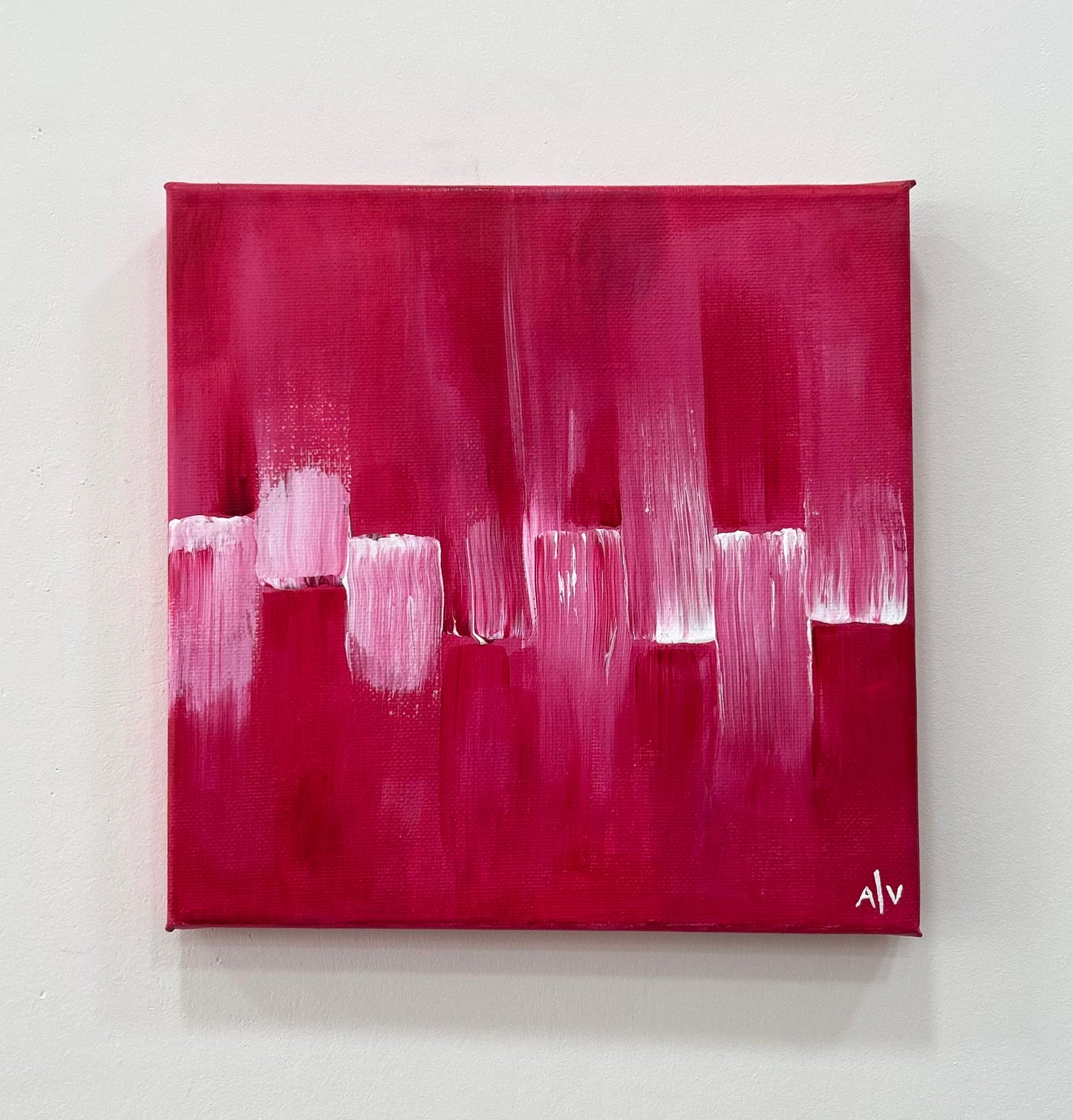 Pink acrylic abstract - “Will”