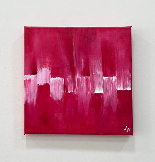 Pink acrylic abstract - “Will”