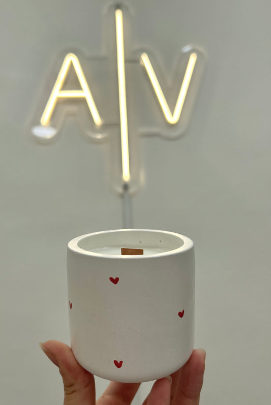 Soy candle - hearts
