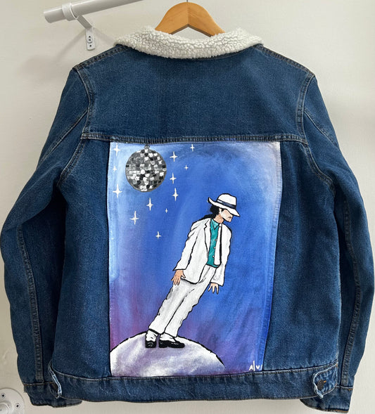 Handpainted jean jacket - “Michael Jackson”