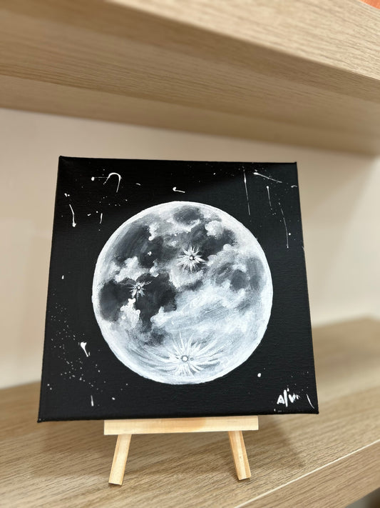Acrylic painting - moon