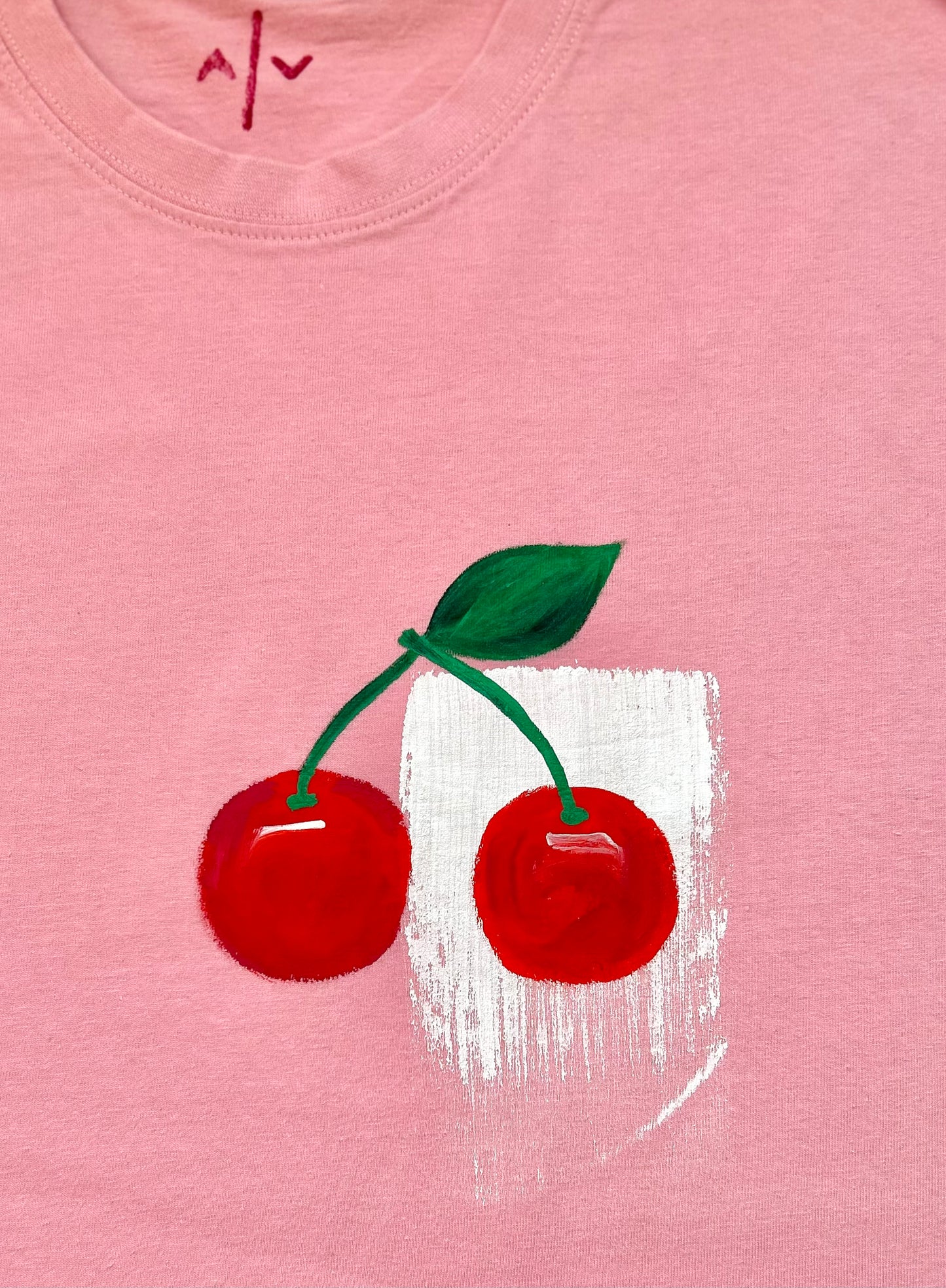 PINK T-SHIRT - CHERRIES
