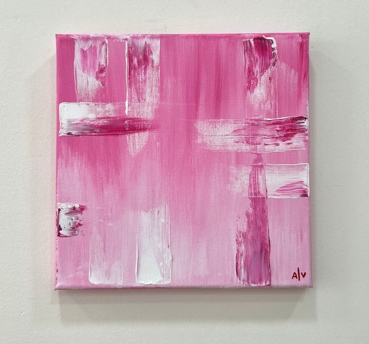 Pink acrylic abstract - “Softness”