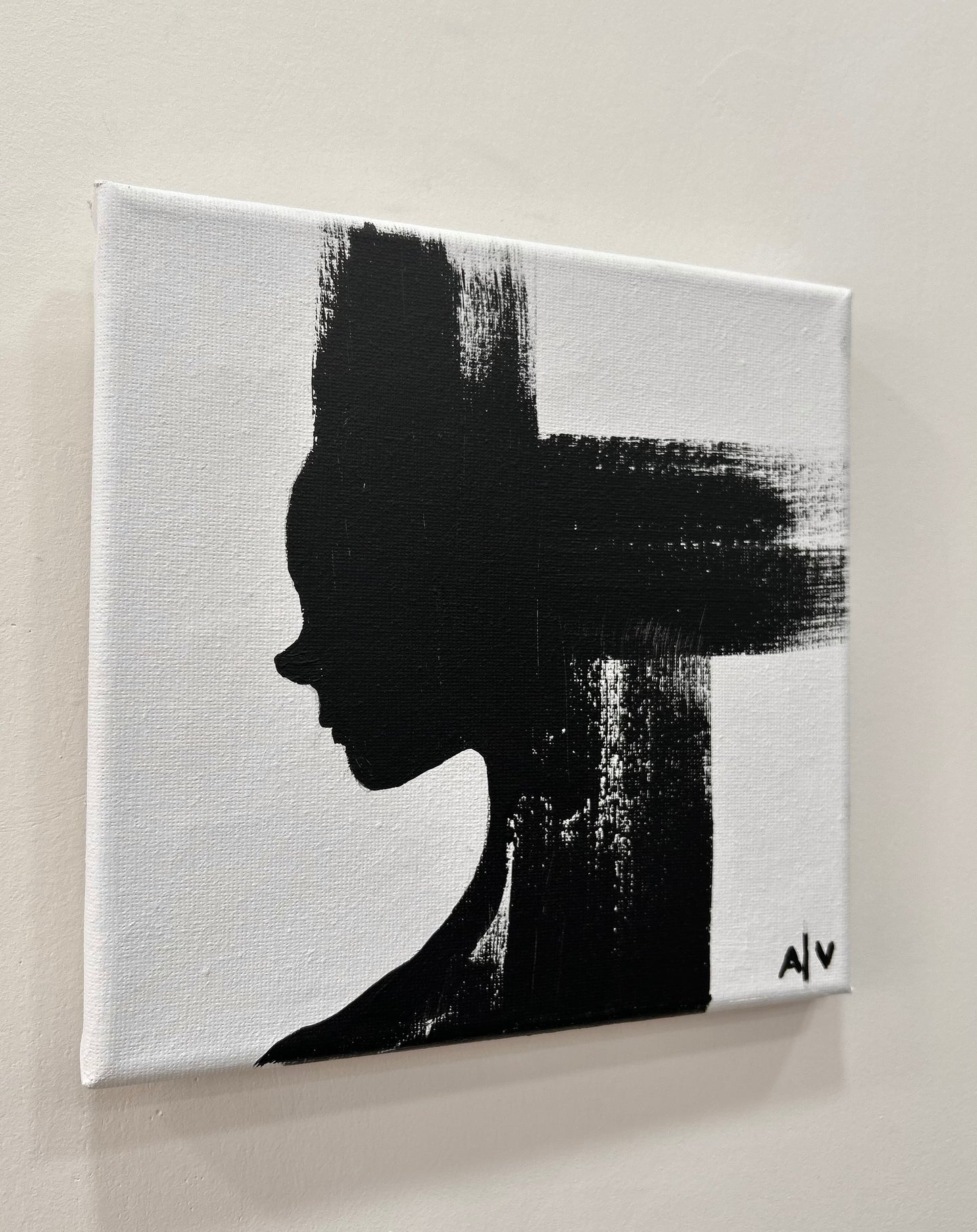 Acrylic painting - “Mystery white”