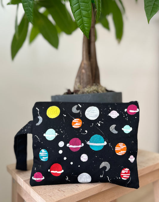 Handmade clutch - universe