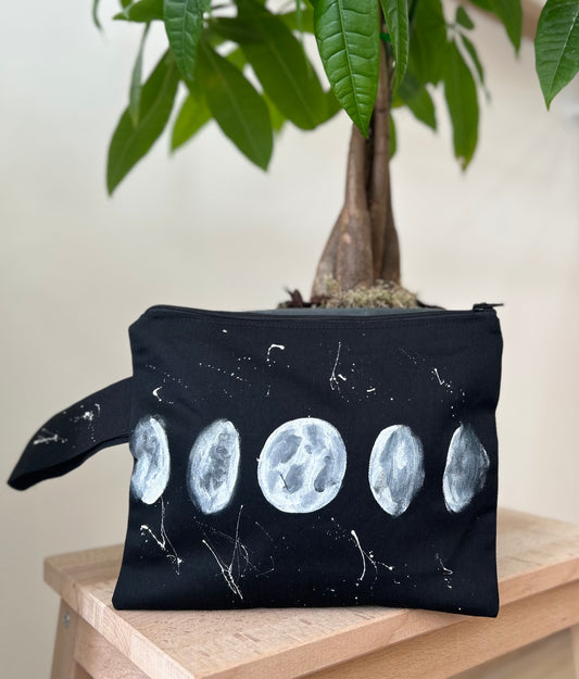 Handmade clutch - moon
