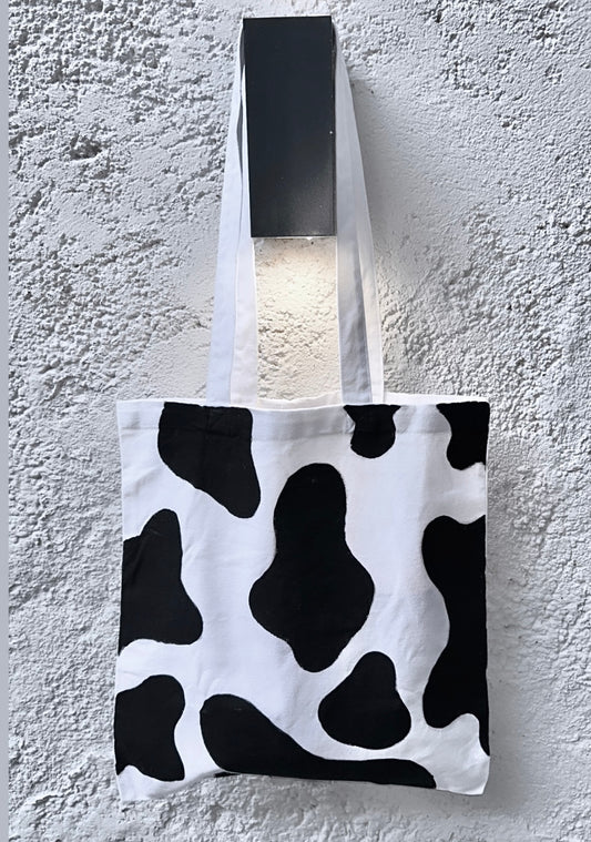 Handpainted tote bag - “cow”