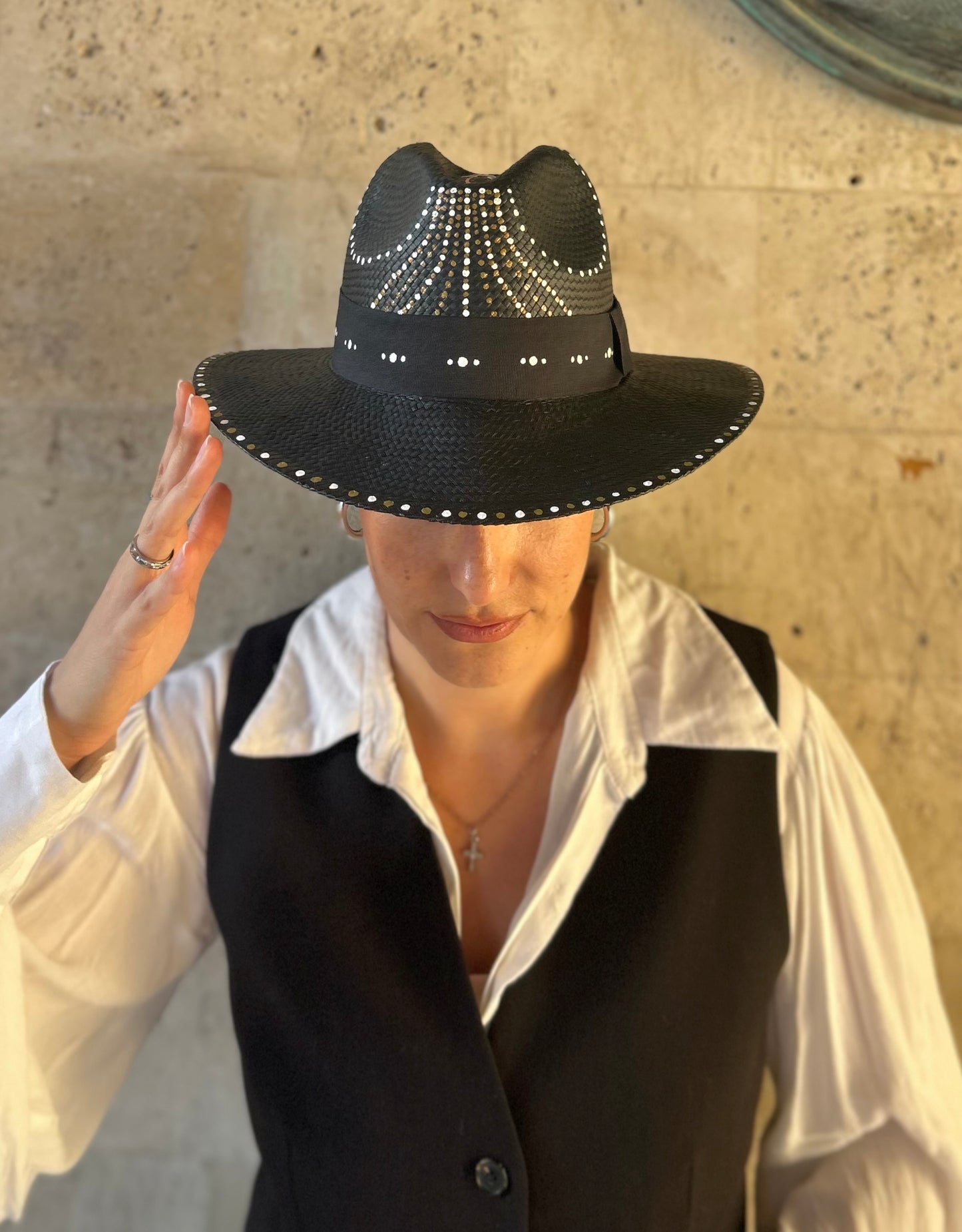 Black Panama hat - “Adelaide”