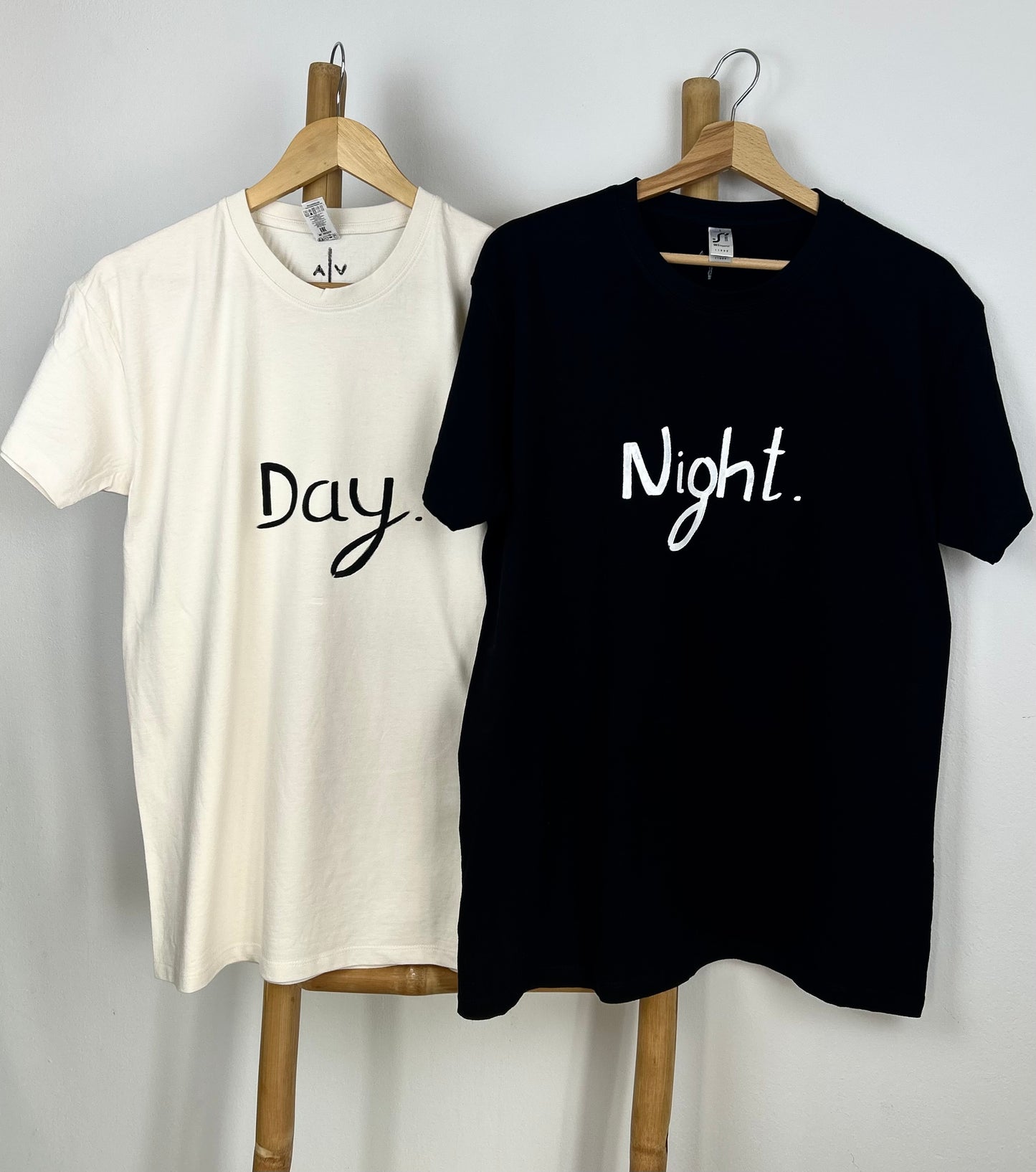 Black and white T-shirts set - “Day - Night”
