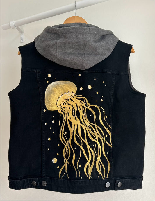 Handpainted vest jacket - “Medusa”
