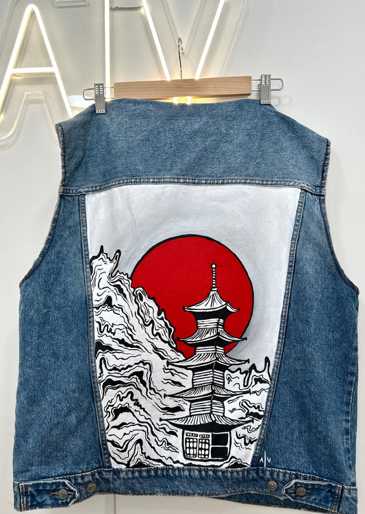 Handpainted vest - “Japan”