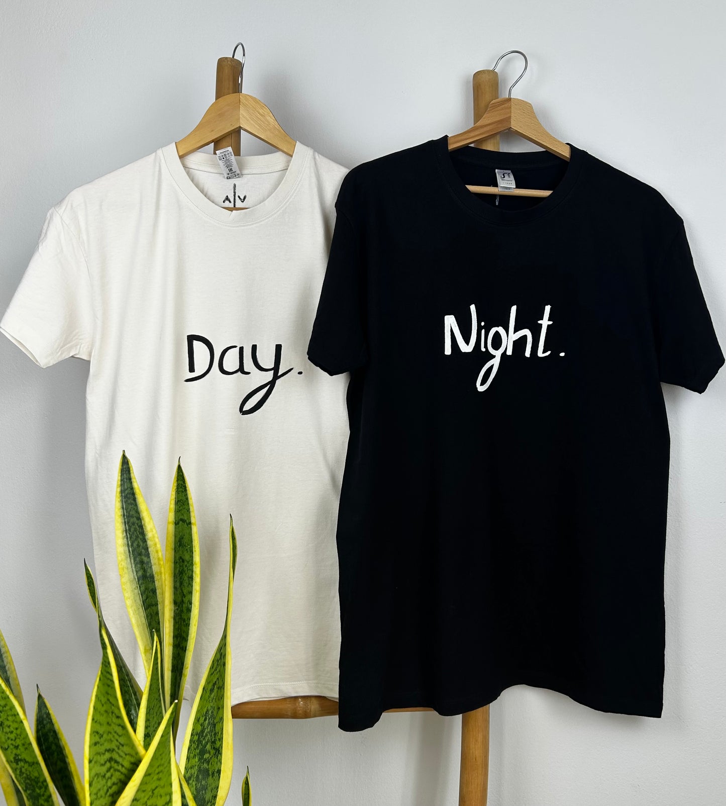Black and white T-shirts set - “Day - Night”