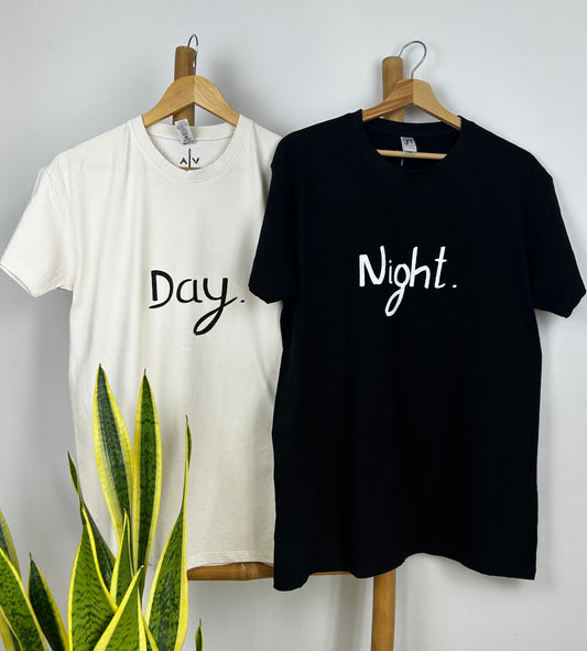 Black and white T-shirts set - “Day - Night”