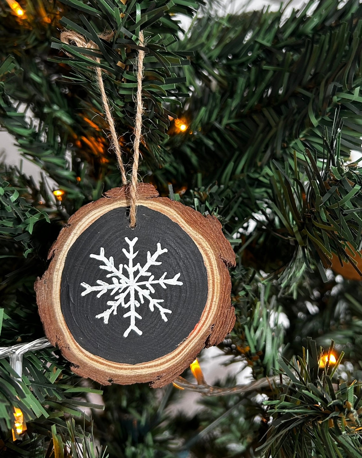 Handpainted wooden tree - ornaments!