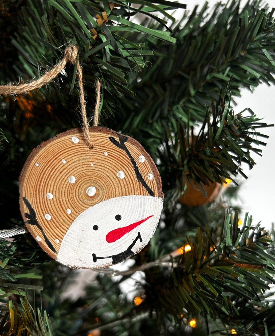 Handpainted wooden tree - ornaments!