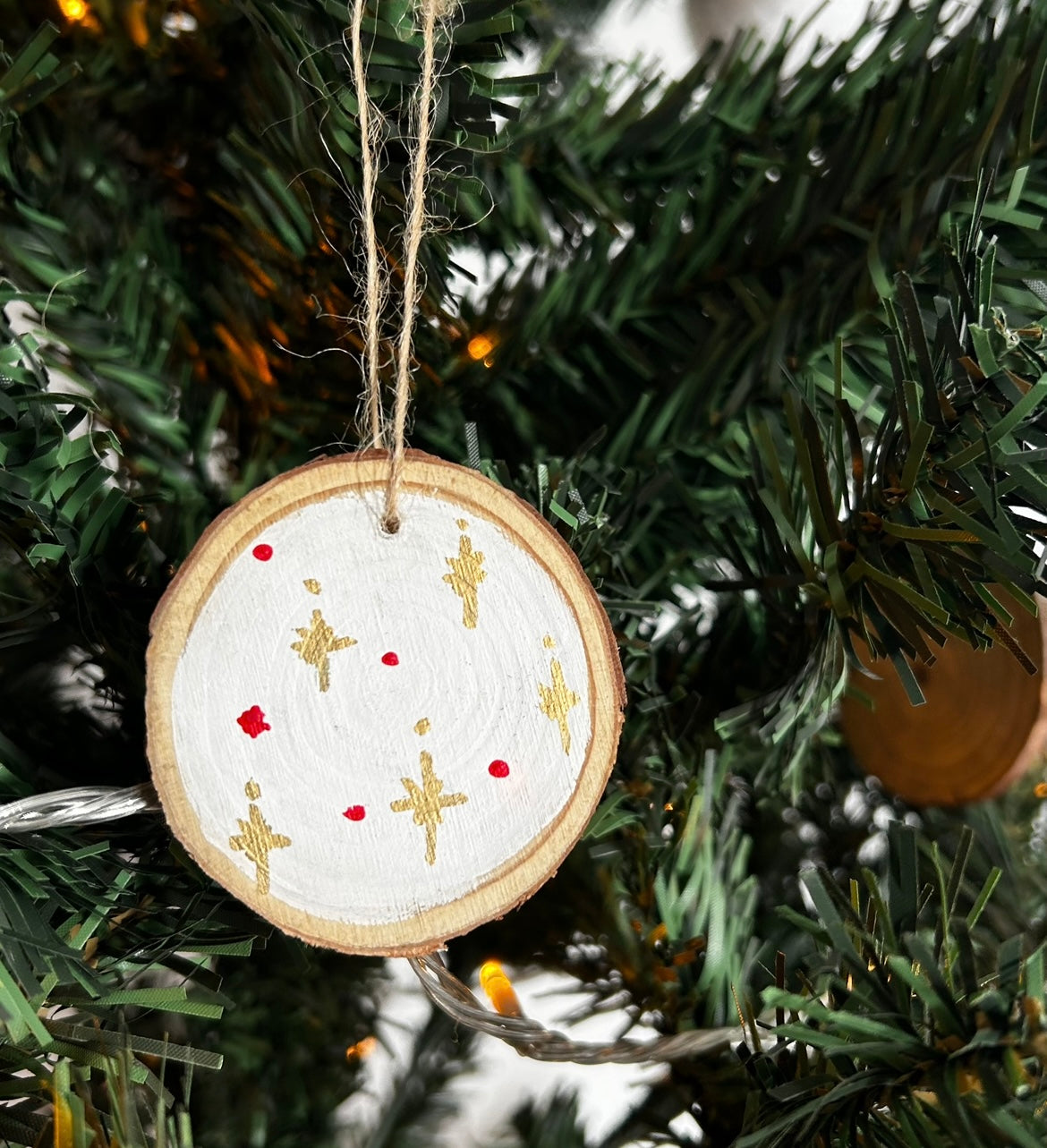 Handpainted wooden tree - ornaments!