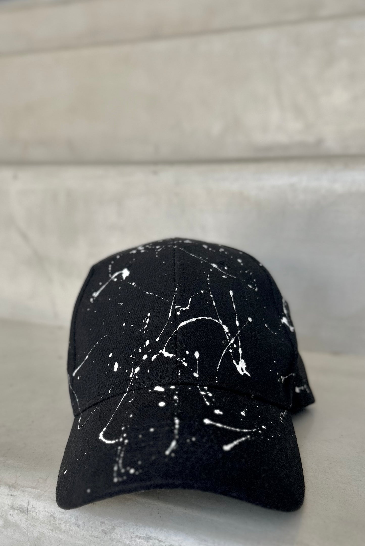 Black handpainted jockey hat - “Abstract”